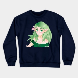 Fantasy Anime Elf Girl Crewneck Sweatshirt